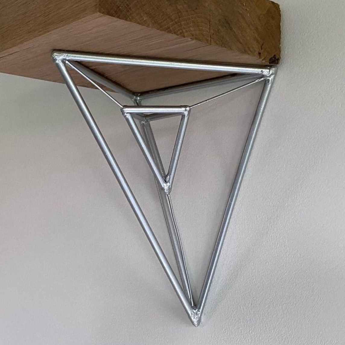 Hyper -Tetrahedron Shelf Bracket - Silver