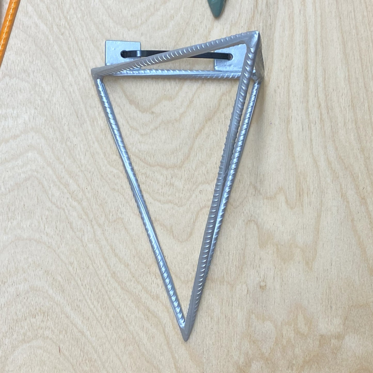 Rebar Shelf Bracket - Tetrahedron - Silver