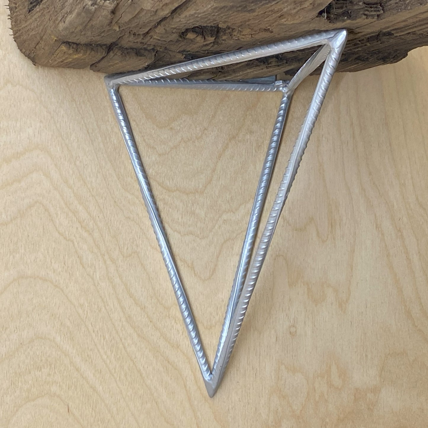 Rebar Shelf Bracket - Tetrahedron - Silver