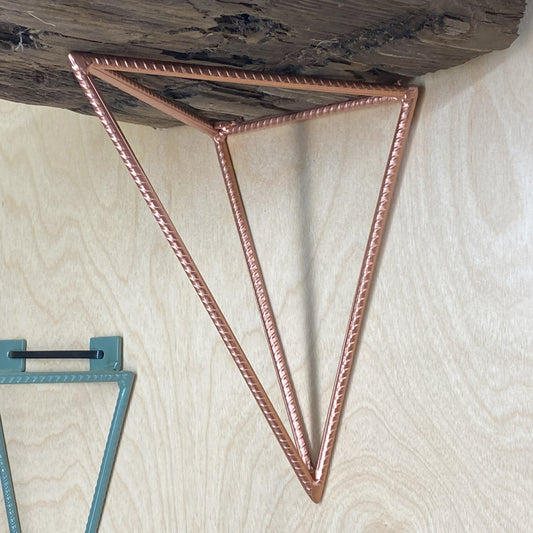 Rebar Shelf Bracket - Tetrahedron - Bright Copper