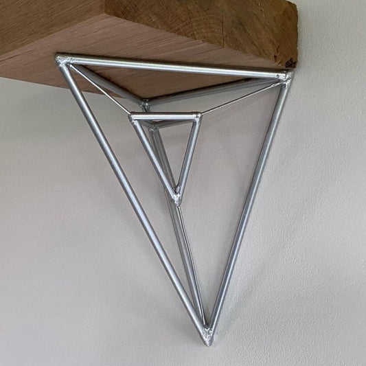 Hyper -Tetrahedron Shelf Bracket - Silver