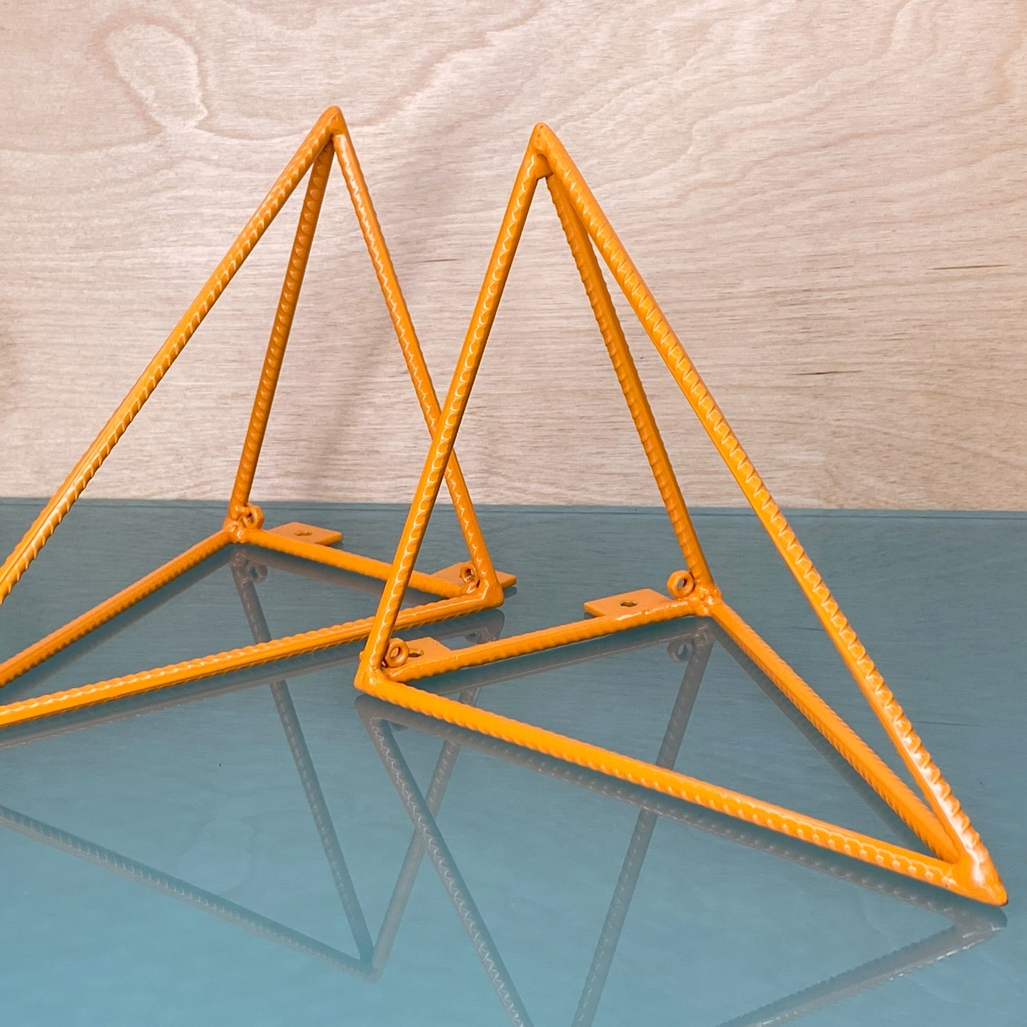 Rebar Shelf Bracket - Tetrahedron - Orange