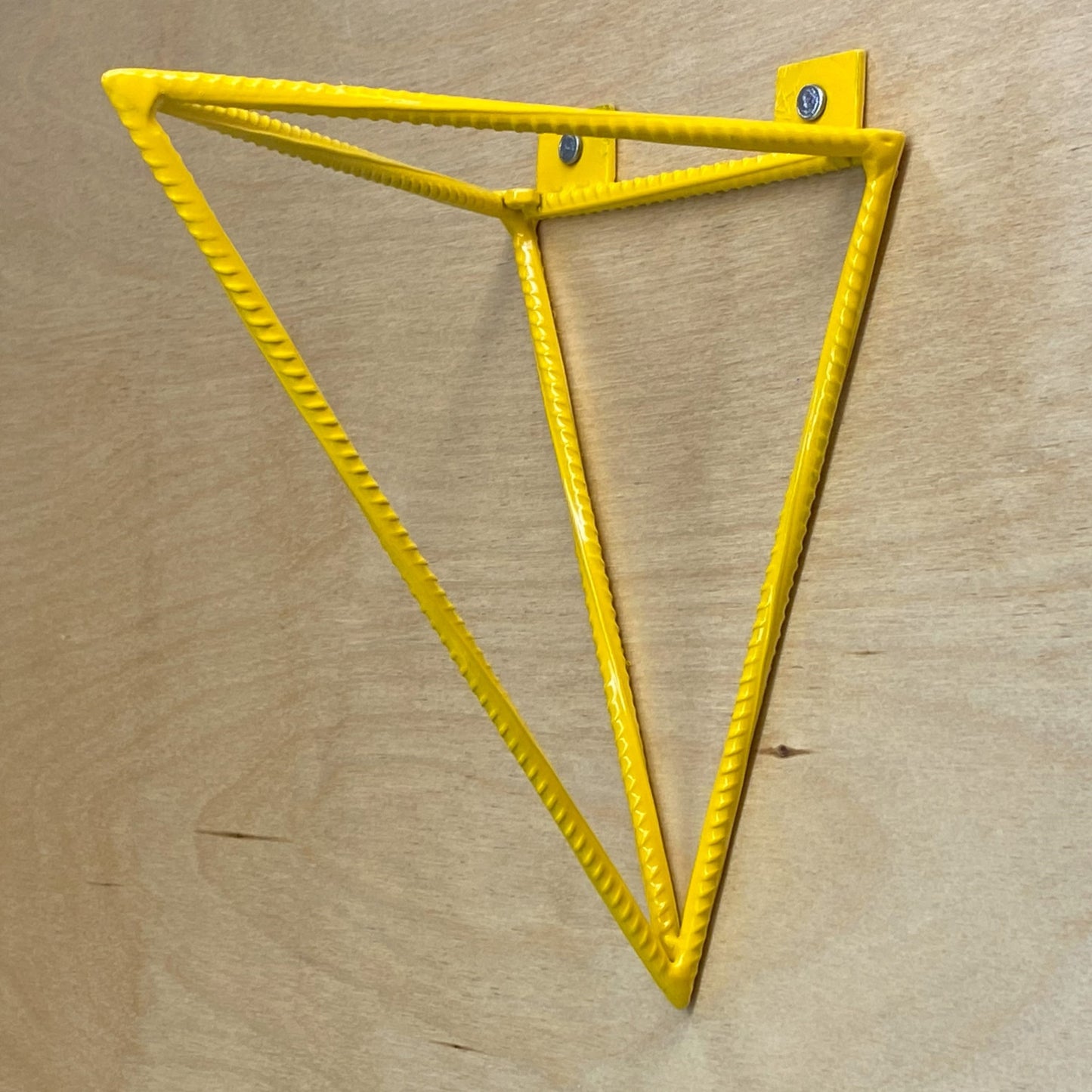 Rebar Shelf Bracket - Tetrahedron - Yellow