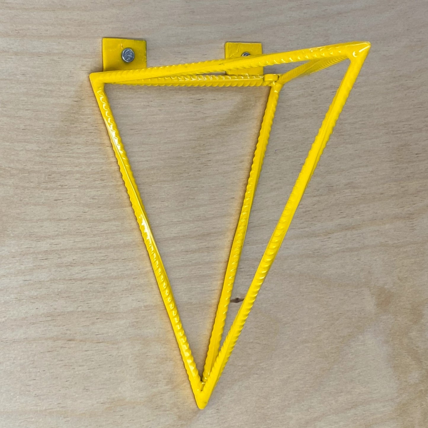 Rebar Shelf Bracket - Tetrahedron - Yellow